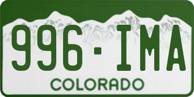 CO license plate 996IMA