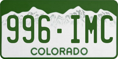 CO license plate 996IMC