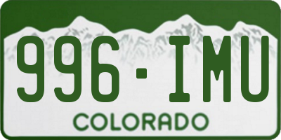 CO license plate 996IMU