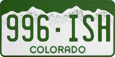 CO license plate 996ISH