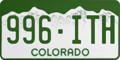 CO license plate 996ITH
