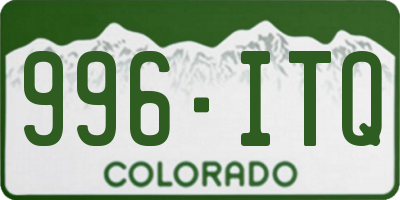 CO license plate 996ITQ