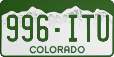 CO license plate 996ITU