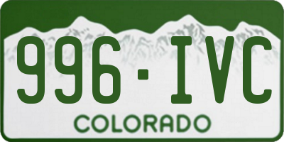 CO license plate 996IVC