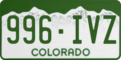 CO license plate 996IVZ