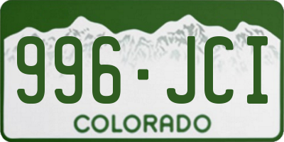 CO license plate 996JCI