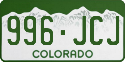 CO license plate 996JCJ
