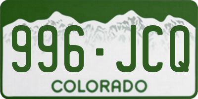 CO license plate 996JCQ