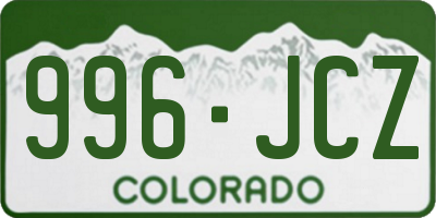 CO license plate 996JCZ
