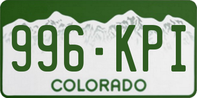 CO license plate 996KPI