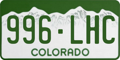 CO license plate 996LHC