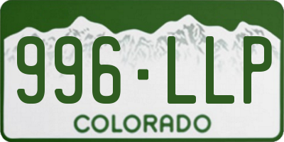 CO license plate 996LLP