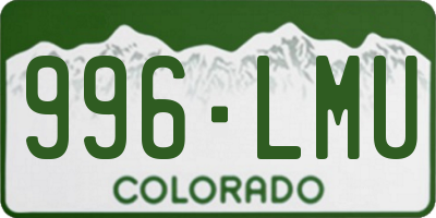 CO license plate 996LMU