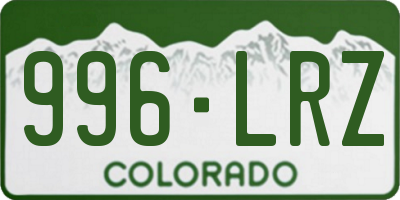 CO license plate 996LRZ