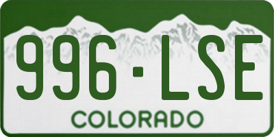 CO license plate 996LSE