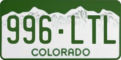 CO license plate 996LTL