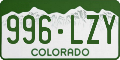 CO license plate 996LZY
