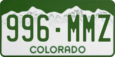 CO license plate 996MMZ