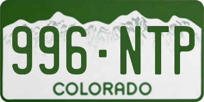 CO license plate 996NTP