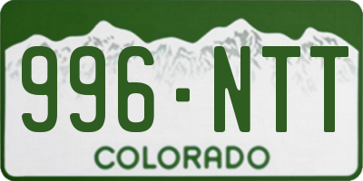 CO license plate 996NTT