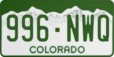 CO license plate 996NWQ