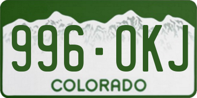 CO license plate 996OKJ