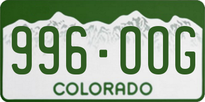 CO license plate 996OOG