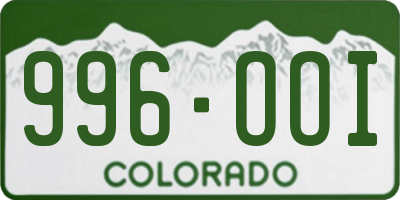 CO license plate 996OOI