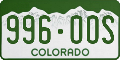 CO license plate 996OOS