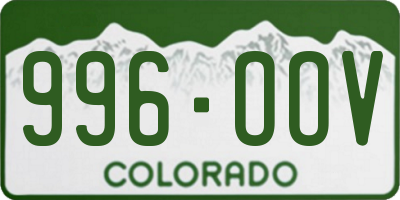 CO license plate 996OOV