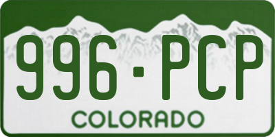 CO license plate 996PCP