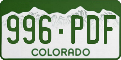 CO license plate 996PDF