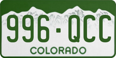 CO license plate 996QCC