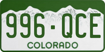 CO license plate 996QCE