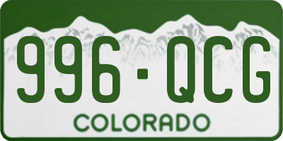 CO license plate 996QCG