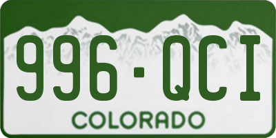 CO license plate 996QCI