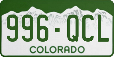 CO license plate 996QCL