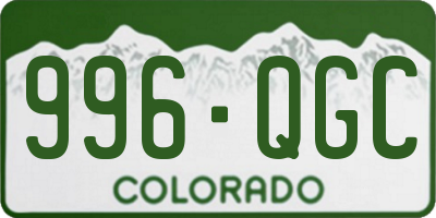 CO license plate 996QGC