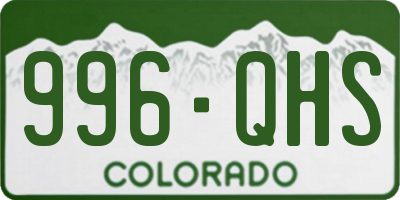 CO license plate 996QHS