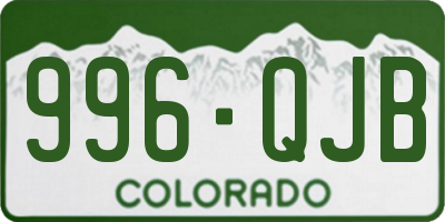 CO license plate 996QJB