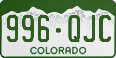 CO license plate 996QJC