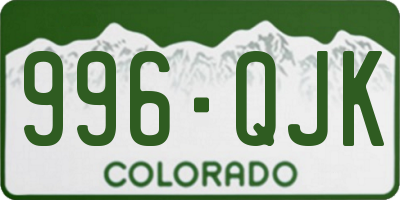 CO license plate 996QJK