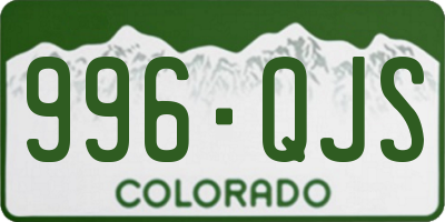 CO license plate 996QJS