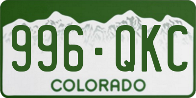 CO license plate 996QKC