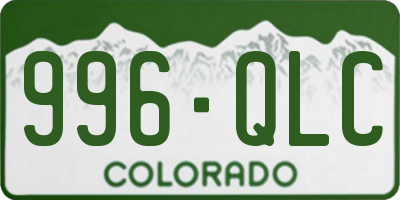 CO license plate 996QLC