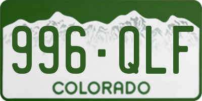 CO license plate 996QLF