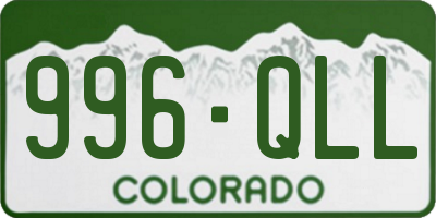 CO license plate 996QLL