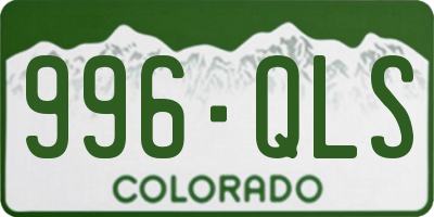 CO license plate 996QLS
