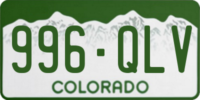 CO license plate 996QLV