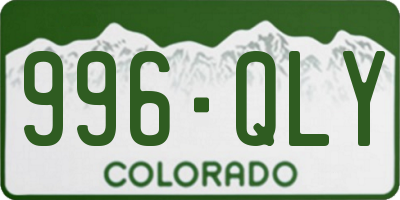 CO license plate 996QLY